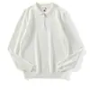 2025 Moda Tejido de Color Puro para Hombre Ajustado Elegante Jersey de Media Cremallera Cuello de Solapa Camisa de Manga Larga