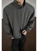 Chaqueta Cleanfit de patchwork deconstruido con cuello mao para hombre, diseño de marca trendy americana, chaqueta de trabajo tipo bomber resistente a tres elementos