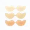 Adesivo de Silicone Sólido para Mamilos Manga Adesivo Push-up Invisível Anti-amassado para Mulheres Seios Grandes Pequenos Cor Sólida Transparente Costas Abertas Vestido de Casamento Adesivo para Seios