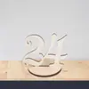 Tarjeta de lugar digital redonda de madera engrosada para boda número de mesa de boda tarjeta de mesa tarjeta de asiento tarjeta de asiento placa de número de asiento