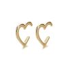 Antiguo Gato Ning Simple Forma de Corazón Sin Agujeros en las Orejas Pendientes Falsos Mujer Estilo Japonés Estudiante Personalizado Tridimensional Mini Amor Clip para la Oreja