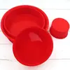 Que un solo molde redondo de silicona de 4 6 8 10 pulgadas para pastel chiffon con bandeja para hornear pan Herramientas Horneado DIY