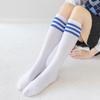 Meias de algodão para meninas para primavera, outono e inverno, meias esportivas de futebol para meninos, meias altas femininas estilo universitário, meias antiderrapantes para panturrilha