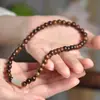 Pulseira de Madeira Pau-Rosa Preto Natural Duplo Círculo Disco Brinquedo de Mão Joia Contas Budistas Rosário Joia de Mão para Casal Homens e Mulheres