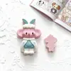 Elefante de Orejas Grandes de Dibujos Animados Brillante DIY Pequeños Accesorios de Resina Llavero Funda de Teléfono Móvil Accesorios para el Cabello