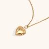 Collar con colgante en forma de corazón de acero inoxidable chapado en oro de 18 quilates con piedra de cumpleaños de diciembre para mujer, estilo transfronterizo europeo y americano