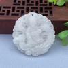 Colgante de jade blanco afgano Ruyi Guanyin, colgante de dragón para hombre, suministro en vivo, se venderá, regalo de jade, exposición Yu Pei