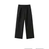 Pantalones Casuales Amplios de Pierna Ancha con Pliegues en A de Corte Fluido Estilo Retro Americano de Alta Gama para Hombre Primavera/Otoño