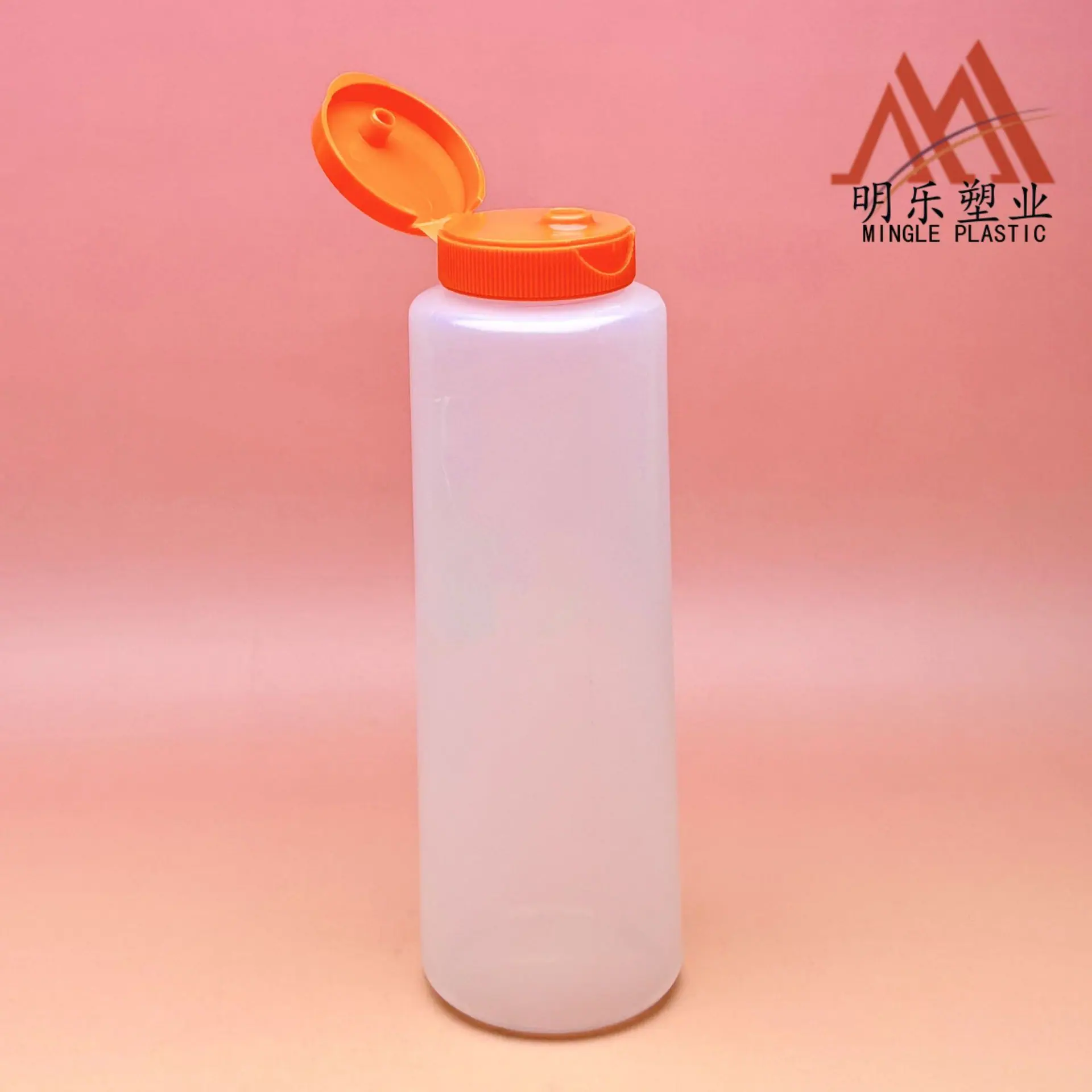 500ML直筒圆广口LDPE翻盖瓶(38-400)-01