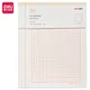 Papel para Cartas Deli 3432 con Líneas de Cuadrícula (Libro) Papel Carta Papel de Manuscrito 16K 20 Hojas Papel de Escritura para Estudiantes para Practicar la Escritura