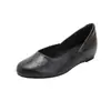 Sapatos femininos retro franceses simples para o dia a dia slip-on bico redondo sapatos internos de solado único feminino couro macio salto escondido sapatos de vovó sola macia tamancos