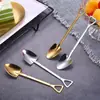 Cuchara de Acero Inoxidable 304 Artefacto Sandía Cuchara Pala Cuchara para Café Postre Helado Cuchara Mezcladora Popular Cuchara Pala de Ingeniero