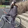 2026 Nuevo Conjunto Deportivo para Mujer Primavera Otoño Estilo Coreano Estudiante Holgado Moda Celebridad de Internet Sudadera con Capucha Ropa Casual para Correr Conjunto de Dos Piezas