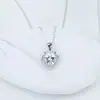 Colar de Prata Esterlina s925 Amor com Zircônia Incrustada Pingente de Coração Moda Coreana Clássico Temperamento Feminino Geração Taobao cabelo
