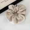 Faixa de cabelo de lã estilo Chanel de alta qualidade, pregueada, intestino grosso, elegante, feminina, combinação alta, caveira, esponja, faixa de cabeça, cocar