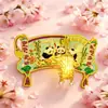 Série Original de Lanternas Luminosas do Panda de Chengdu Ímãs de Geladeira de Metal com Padrão de Panda Estilo Chinês Presente Cultural e Criativo Adesivos Magnéticos