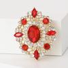 Moda Europeia e Americana Novo Broche Oval de Strass Feminino Palácio Retrô Atmosférico Botão de Xale Casaco Casaco Pin Acessórios