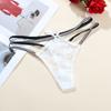 Doble Correa Mariposa Tentación Encaje Correa Delgada Tanga Europeo y Americano Sexy Caliente Transpirable Ropa Interior para Mujer Cintura Baja Pantalón T 8060