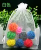 Bolsas de Organza al por Mayor en Stock con Opción de Imprimir Logo, Paquetes de Muestra para Regalo, Bolsas Transparentes de Empaque, Bolsas de Gasa Perlada de Color Sólido con Cordón