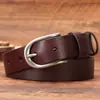2026 Nuevo Estilo Cinturón Versátil para Mujer de Cuero Genuino Hebilla de Pin Moda Decorativo para Jeans Simple de Piel de Vaca