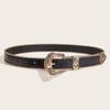 Cinturón para mujer, estilo retro americano, falda decorativa con cinturón personalizado, cultura asiática, cinturón de pantalón negro.