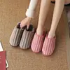 Pantuflas de Algodón para Otoño e Invierno para Mujer, Uso en Casa, Pantuflas de Pareja para Interior, Suela Gruesa, Antideslizantes, Talón Cerrado, Estilo de Pareja Invierno para Hombre