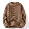 Suéter tejido de talla grande talla europea más vendido transfronterizo para hombre y mujer otoño e invierno cuello redondo cuello alto con terciopelo interior color liso capa base venta al por mayor de fábrica