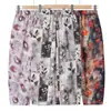 Pantalones Cortos Estampados de Algodón y Lino para Mujeres de Mediana Edad y Mayores, Pantalones Florales Finos de Verano para Abuela, Pantalones Cortos Casuales para Mamá