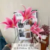 Flores Artificiales para Bodas, Lirios Perfumados, Lirios Falsos, Adornos Decorativos para Fotografía de Bodas y Hogar, Fabricante Transfronterizo al por Mayor