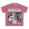 Sudadera con capucha y cuello redondo de algodón grueso con estampado vintage C Luo de fútbol transfronterizo estadounidense