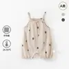 Enterizo Delgado de Verano con Tirantes Hecho de Algodón de Bambú Grado A para Niños y Niñas, Mono para Bebé, Enterizo Exterior de Estilo Japonés para Niños