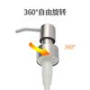 Fábrica Huixuan venta al por mayor cabeza de bomba dispensadora de acero inoxidable 28 dientes acero inoxidable manual Presionar cabeza de bomba gel de ducha lavado de manos