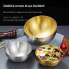 Tigela de salada de frutas estilo coreano tigela de macarrão instantâneo de alto valor tigela de prato frio tigela de arroz misto tigela de arroz seco tigela de vegetais mistos tigela de macarrão frio de aço inoxidável