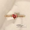 Anillo de turmalina de imitación de estilo retro Camellia, nuevo, con un tesoro para mujer adinerada, en oferta, anillo de corindón azul de Londres.