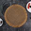 Individual Tejido Transfronterizo Estilo Ins Nórdico Algodón y Lino Aislamiento para Mesa de Comedor Accesorios para Sesión de Fotos Hogar Yute Decorativo Posavasos