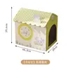 Casa de Papelão Criativa Personalizada para Gatos, Caixa de Papelão Vertical Integrada Casa para Gatos Pet, Casa de Dormir de Papel Ondulado