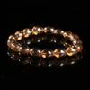 Pulsera de cuentas de la suerte color Ámbar Dorado pulsera de cuentas de vidrio pulsera de cinco flores pulsera de citrino de alta calidad regalo pequeño venta al por mayor