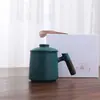Conjunto de Caneca de Cerâmica com Tampa e Filtro de Três Peças Cerâmica Grossa Caneca para Preparar Chá no Escritório Caixa de Presente Presente Corporativo Logotipo Gravado