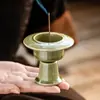 Quemador de Incienso Cerámico de Fábrica con Patas Altas para Uso en Interiores, Portainciensos Estilo Chino, Base de Quemador de Incienso de Alta Gama