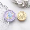 Sello de cera transfronterizo con cabeza de cobre con patrones de luna, rosa y mariposa, cabeza de sello universal, accesorio de decoración para invitaciones de boda