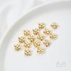 Pacote de retenção de cor forte 14K ouro estrela trevo de quatro folhas flor em forma de contas de furo passante pulseira de colar de corda artesanal faça você mesmo com material de contas