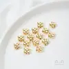 Retenção de Cor Forte Ouro 14K Preenchido Estrela Trevo de Quatro Folhas Forma de Flor Espaçadores com Furo Passante Contas para Pulseira Colar Artesanal DIY com Material de Contas