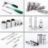 Kit de reparo automotivo de 53 peças para manutenção doméstica, conjunto de ferramentas de hardware para reparo automotivo, uma caixa de chaves e soquetes de uso duplo