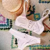 2018 AliExpress Ebay traje de baño de comercio exterior sexy botón damas traje de baño de dos piezas bikini 905