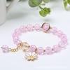 Pulseira Explosão de Margaridas de Vidro para Mulheres, Pulseira Simples Doce Fresca, Acessórios Criativos Culturais, Item Popular para Live Stream, Atacado