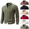 Nuevo abrigo suéter para hombre de invierno 2026 transfronterizo europeo y americano, talla grande, cárdigan grueso, capa base, top de punto