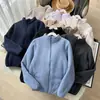 ¡9 colores para elegir! ¡Estilo de pareja! Nueva chaqueta cárdigan de forro polar retro de otoño con cuello alto y forro de terciopelo