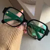 Óculos Lingguang Armações de Acetato Estilo Pequena Fragrância 3469 3413 3392 3438 Armação Preta Lisa Mesmo Estilo Óculos da Moda Sem Grau