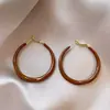 Pendientes Retro Marrones Maillard Populares para Mujer, Estilo Hong Kong, Lujo Accesible, Pendientes de Gama Alta, Pendientes del Mismo Estilo que las Celebridades de Internet