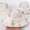Gorro para Niños Primavera y Otoño Algodón Delgado Ajustable Sombrero de Sol para Bebé Verano Transpirable Sombrero de Pescador para Bebé para Niños y Niñas